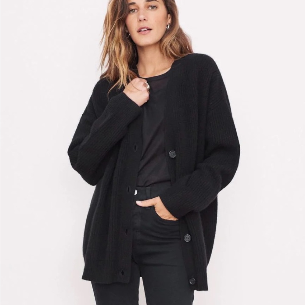 Jenni Kayne cashmere cocoon cardigan in black